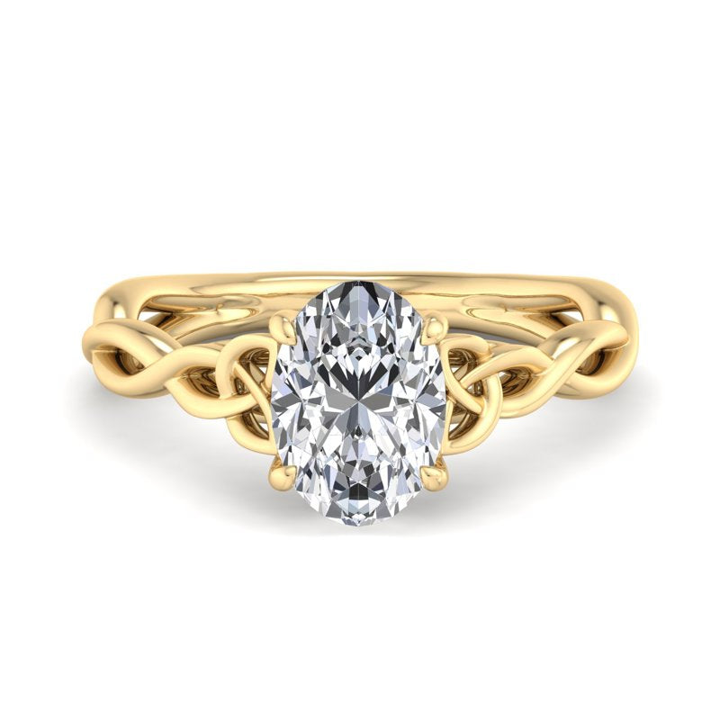 Oval Lab Grown Diamond Hidden Detail Vintage-Inspired Engagement Ring — Oval design reference