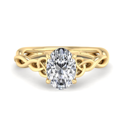 Oval Lab Grown Diamond Hidden Detail Vintage-Inspired Engagement Ring — Oval design reference