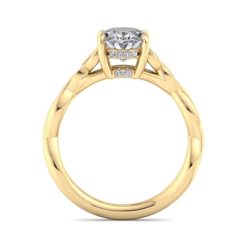 Oval Lab Grown Diamond Hidden Detail Vintage-Inspired Engagement Ring — Oval design reference