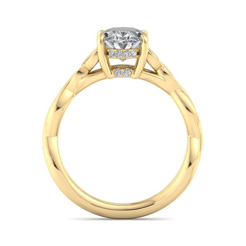 Oval Lab Grown Diamond Hidden Detail Vintage-Inspired Engagement Ring — Oval design reference
