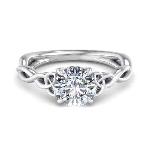 Round Lab Grown Diamond Vintage-Inspired Engagement Ring — Round design reference