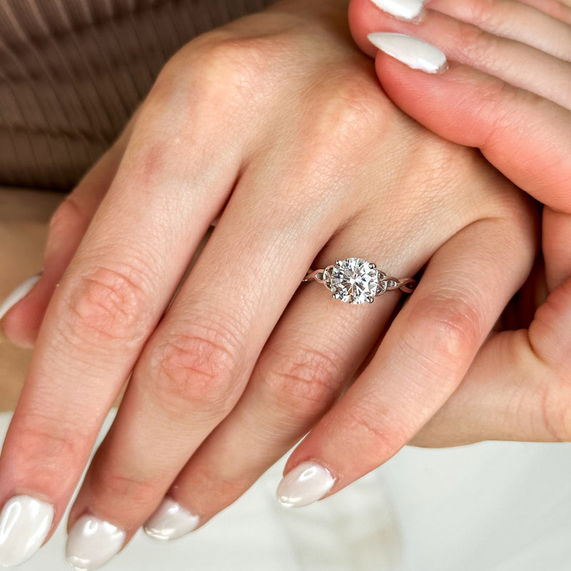 Round Lab Grown Diamond Vintage-Inspired Engagement Ring — Round design reference