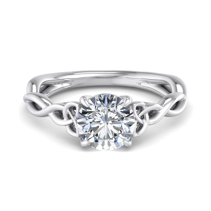 Round Lab Grown Diamond Vintage-Inspired Engagement Ring — Round design reference