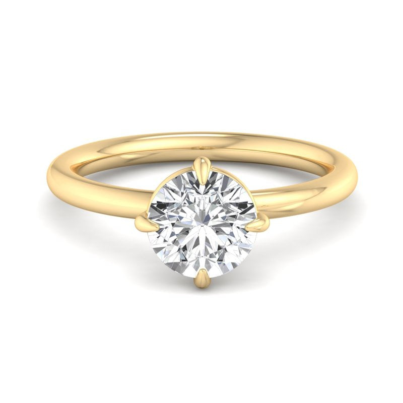 Round Lab Grown Diamond Solitaire Engagement Ring — Round design reference