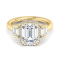 Emerald Lab Grown Diamond Halo Engagement Ring — Emerald design reference