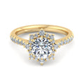 Round Lab Grown Diamond Halo Engagement Ring — Round design reference