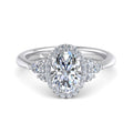 Oval Lab Grown Diamond Halo Engagement Ring — Oval design reference