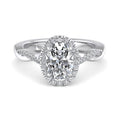 Oval Lab Grown Diamond Twist Halo Engagement Ring — Oval design reference