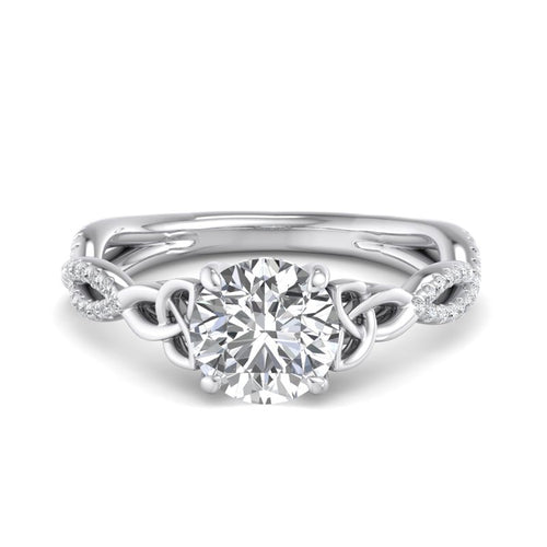 Round Lab Grown Diamond Vintage-Inspired Engagement Ring — Round design reference