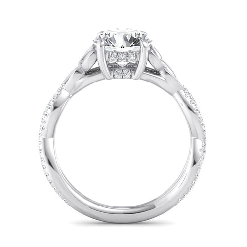 Round Lab Grown Diamond Vintage-Inspired Engagement Ring — Round design reference