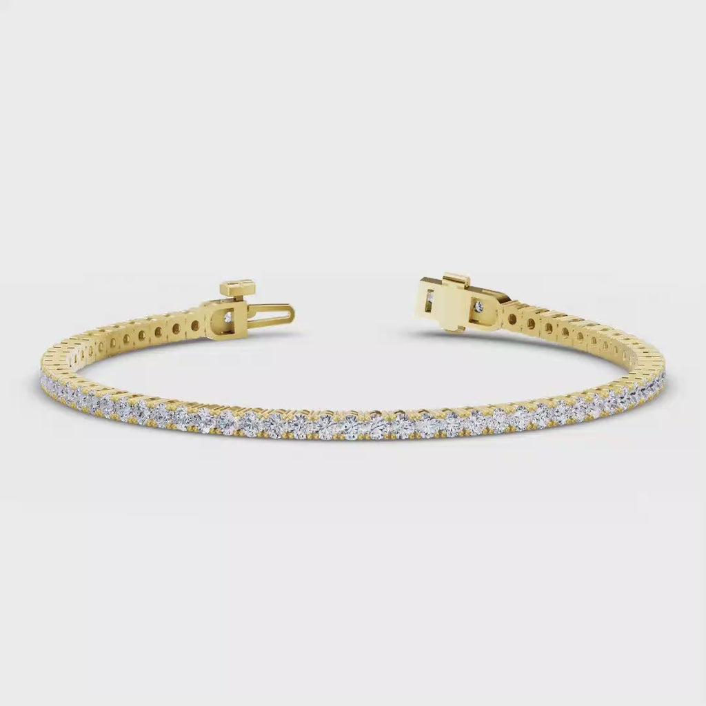 MET-WB-0049 | 14K Yellow Gold | LGB300020 | Yellow Gold 3ctw Rivera Tennis Bracelet | LGB300020-1.mp4