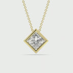 sarginfattad Lab Grown diamant solitär Pendant — MET-WN-0004 — produktvideo