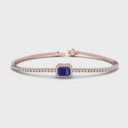 MET-WB-0055 | 14K Rose Gold | LGBT0118 | Rose Gold Sapphire Halo Diamond Bracelet | LGBT0118-1.mp4