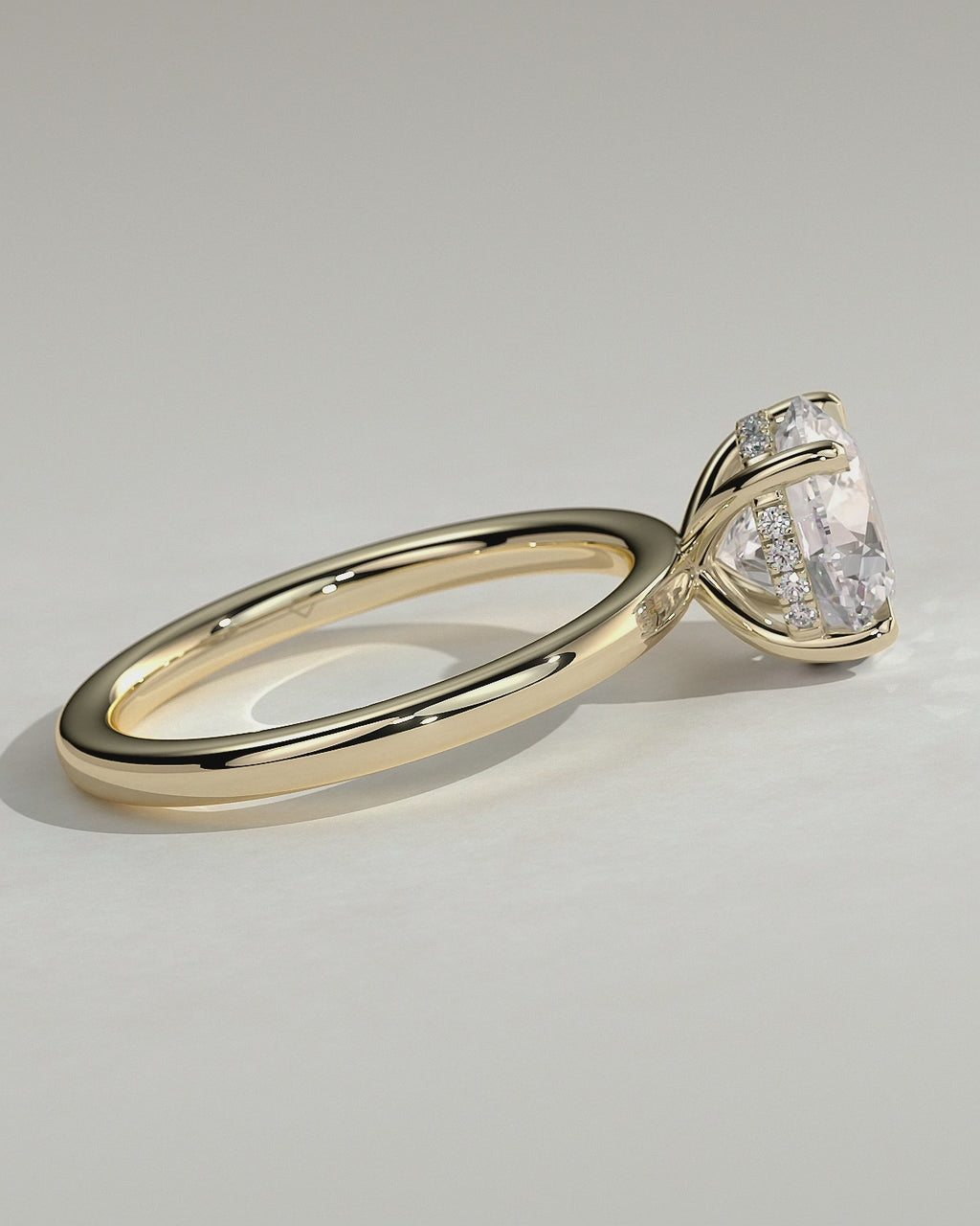 MET 0080 Round Solitaire Engagement Ring