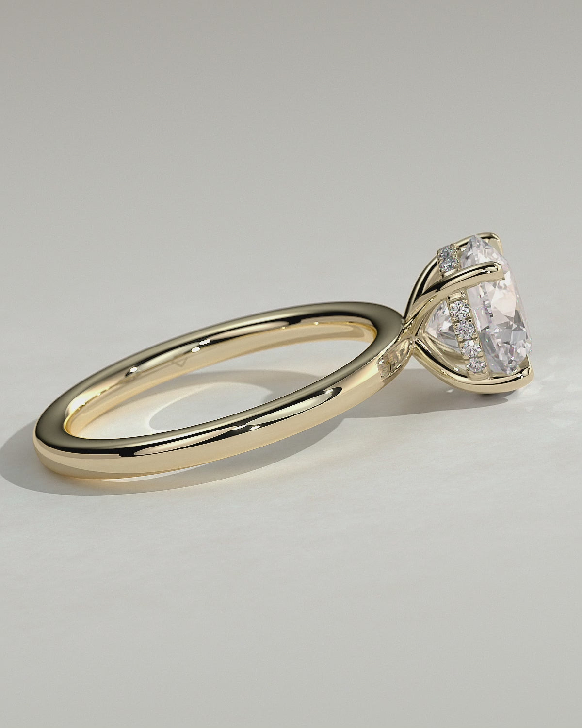 MET 0080 Round Solitaire Engagement Ring