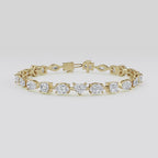 MET-WB-0001 | 14K Yellow Gold | LGBO90029 | Yellow Gold Mixed Shaped Tennis Lab Grown Diamond Bracelet (10ctw) | LGBO90029-1.mp4