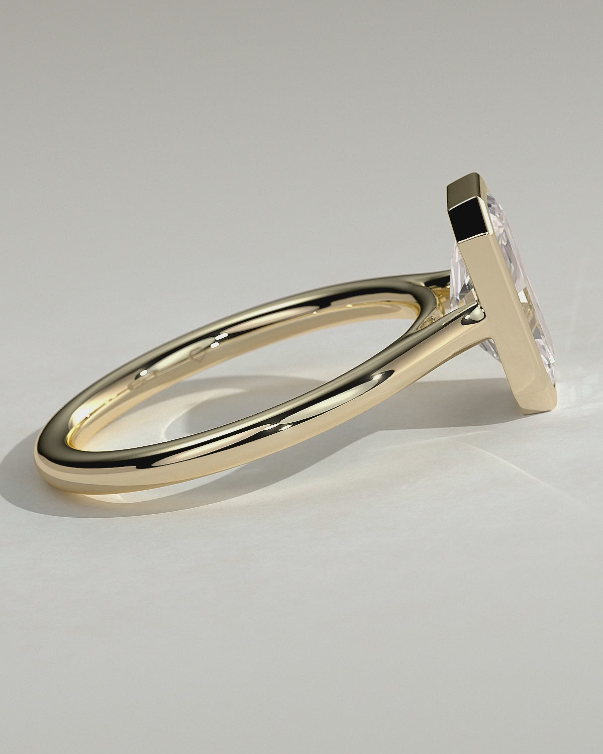 MET 0027 Radiant Solitaire Engagement Ring