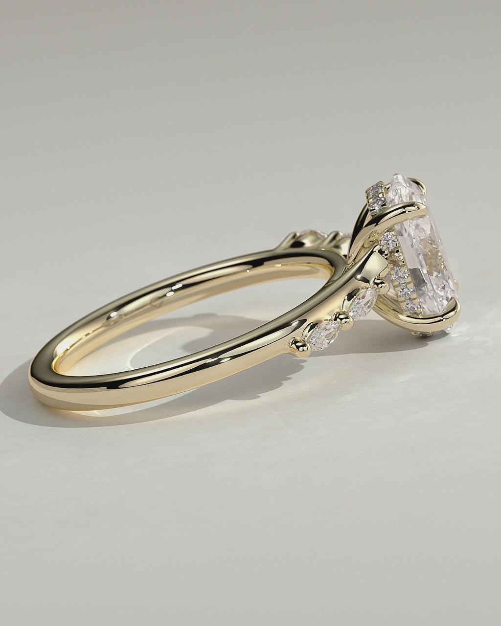 MET 0049 Oval Solitaire Engagement Ring