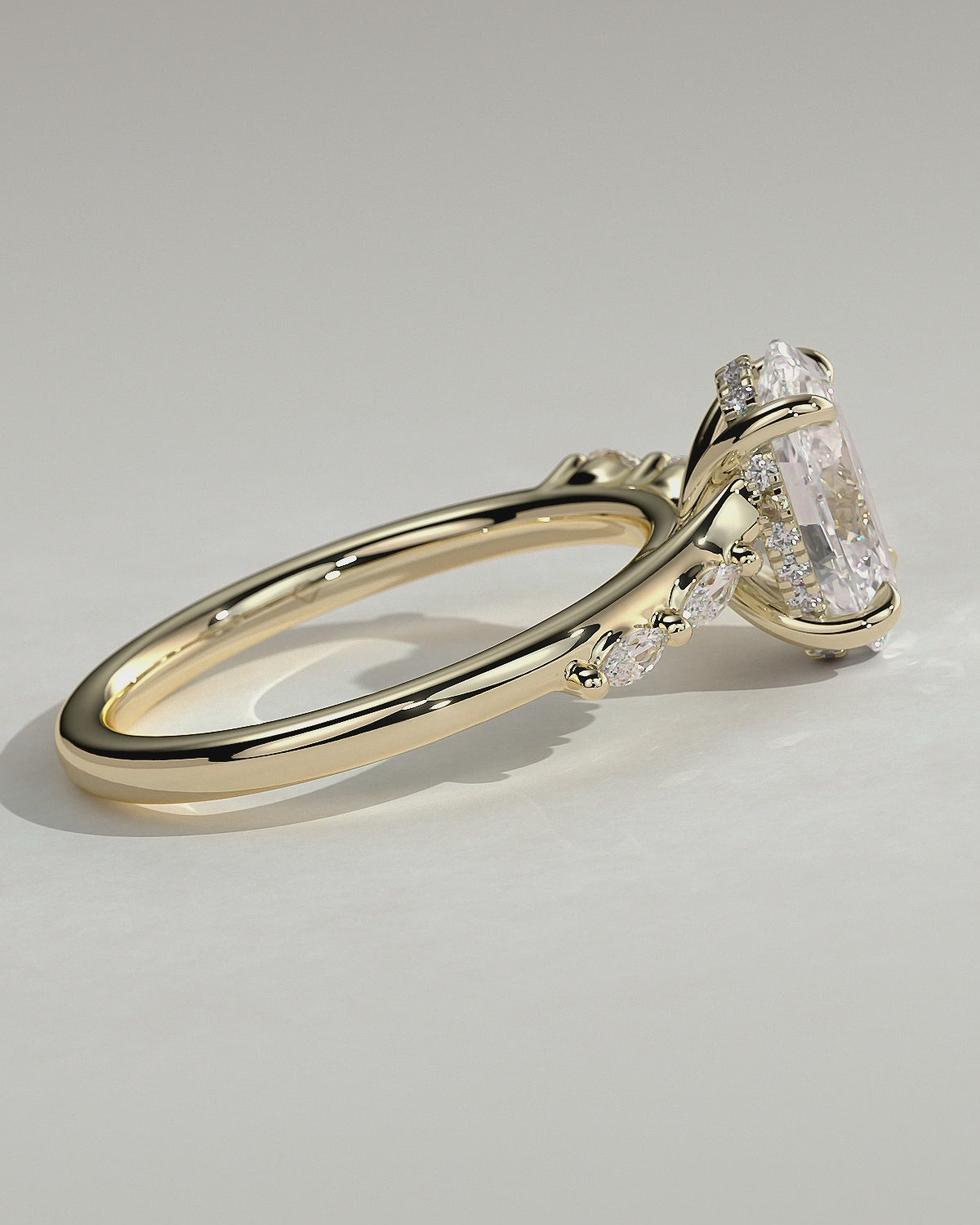 MET 0049 Oval Solitaire Engagement Ring