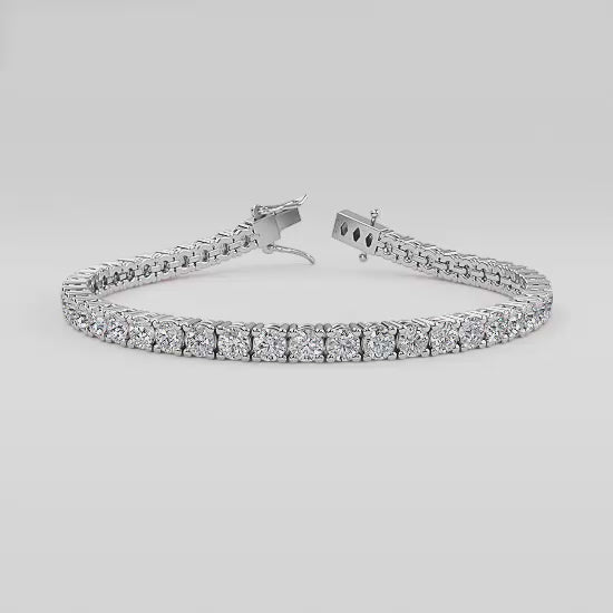 MET-WB-0028 | 14K White Gold | LGB600011 | White Gold 6ctw Lab Grown Diamond Tennis Bracelet | LGB600011-1.mp4