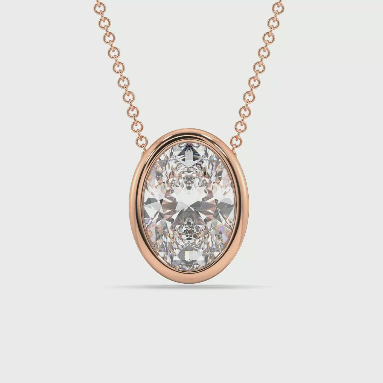 Bezel Set Lab Grown Diamond Solitaire Pendant — LGRFP0025-1.mp4