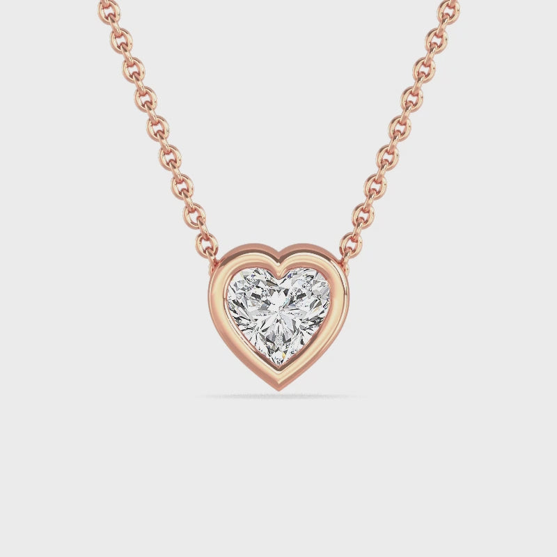 Petite Bezel Lab Grown Diamond Solitaire Pendant — LGPBZ0031-1.mp4