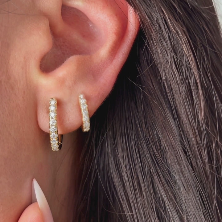 12 mm and 15 mm hoop earrings shown together for size comparison; one selected pair is included | MET-RE-0002