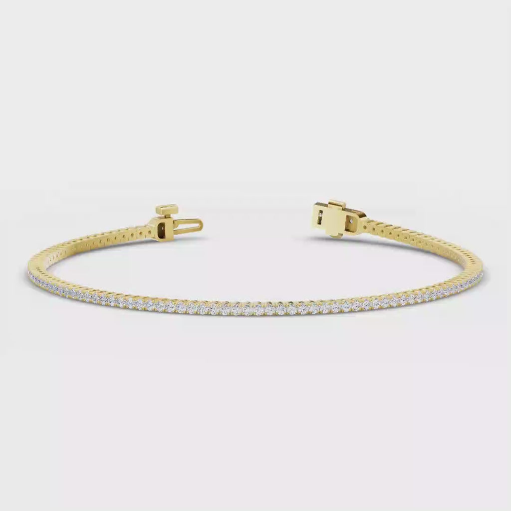 MET-WB-0051 | 14K Yellow Gold | LGB100007 | Yellow Gold 1ctw Rivera Tennis Bracelet | LGB100007-1.mp4