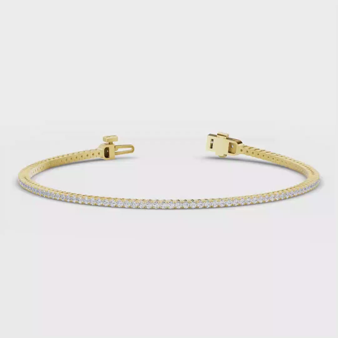 MET-WB-0051 | 14K Yellow Gold | LGB100007 | Yellow Gold 1ctw Rivera Tennis Bracelet | LGB100007-1.mp4