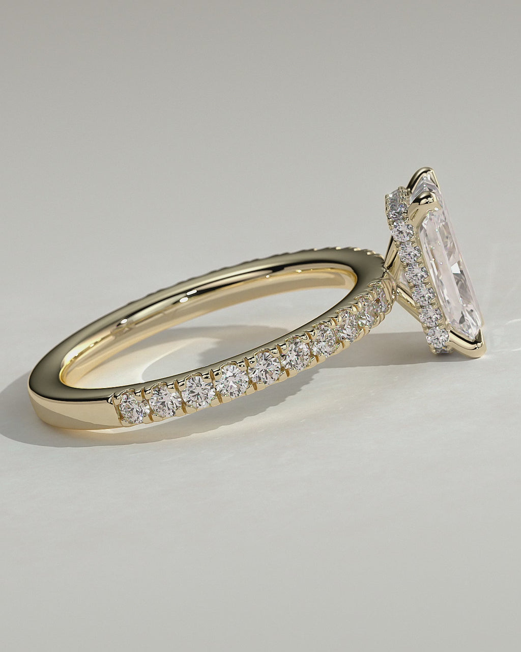 MET 0063 Radiant Solitaire Engagement Ring