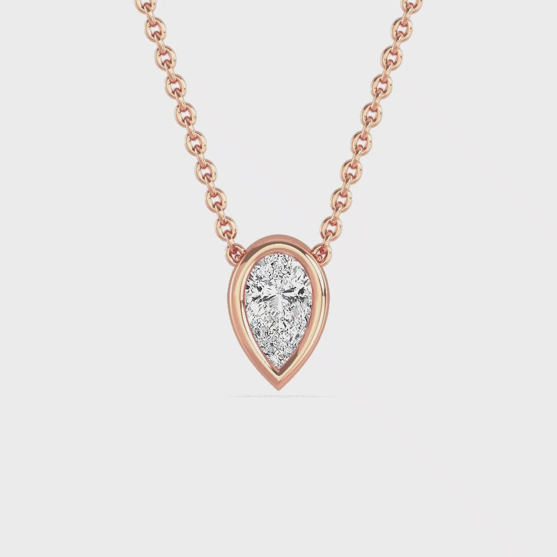 Petite Bezel Lab Grown Diamond Solitaire Pendant — LGPBZ0012-1.mp4