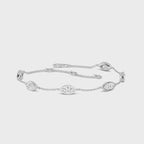 MET-WB-0018 | 14K White Gold | LGBT0061 | White Gold Five Marquise Adjustable Lab Grown Diamond Bracelet (9/10ctw) | LGBT0061-1.mp4