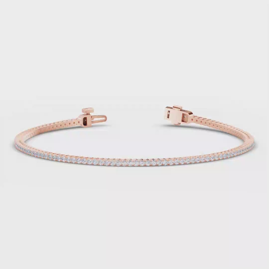MET-WB-0051 | 14K Rose Gold | LGB100005 | Rose Gold 1ctw Rivera Tennis Bracelet | LGB100005-1.mp4