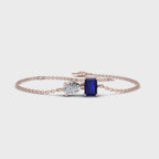 MET-WB-0068 | 14K Rose Gold | LGBT0132 | Rose Gold Toi Et Moi Sapphire Bracelet | LGBT0132-1.mp4