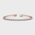 MET-WB-0012 | 14K Rose Gold | LGBT0128 | Rose Gold Bubble Bezel Tennis Bracelet (1ctw) | LGBT0128-1.mp4 | gallery