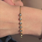 MET-WB-0007 | 14K Yellow Gold | LGBT0106 | Yellow Gold Bubble Bezel Bracelet (1ctw) | LGBT0106-vid.mp4
