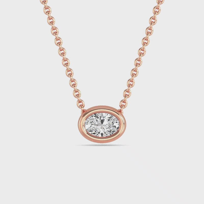 Petite Bezel Lab Grown Diamond Solitaire Pendant — LGPBZ0011-1.mp4