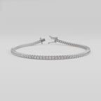 MET-WB-0037 | 14K White Gold | LGB200010 | White Gold 2ctw Lab Grown Diamond Tennis Bracelet | LGB200010-1.mp4