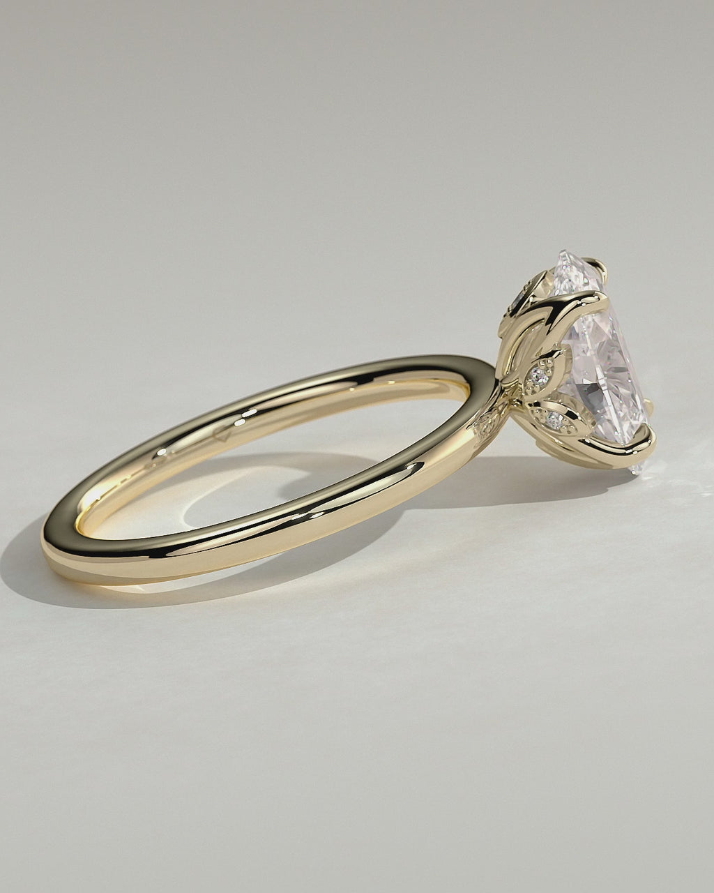 MET 0076 Oval Solitaire Engagement Ring