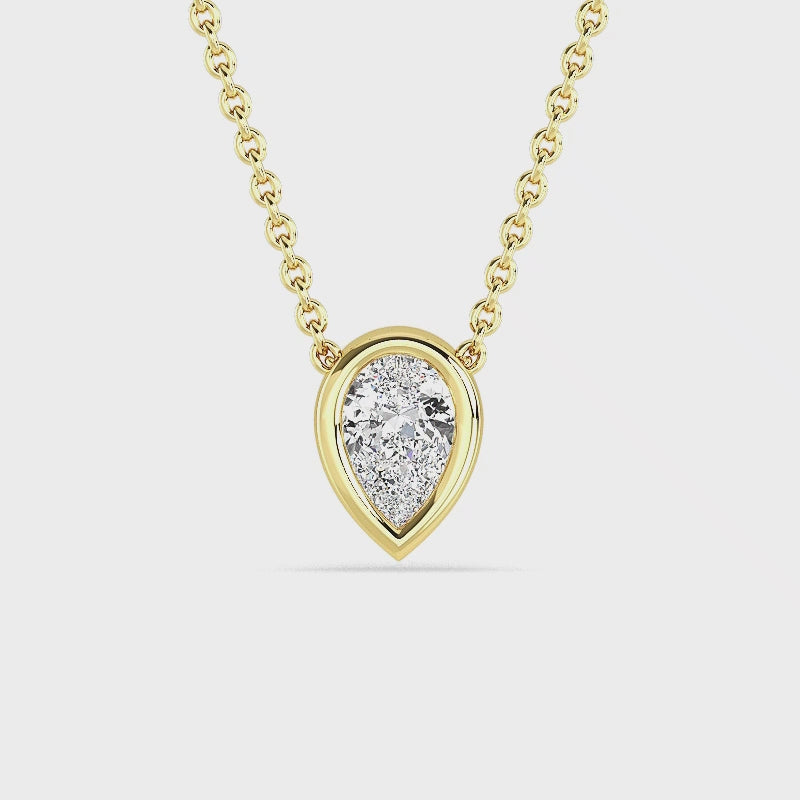 Petite Bezel Lab Grown Diamond Solitaire Pendant — LGPBZ0047-1.mp4