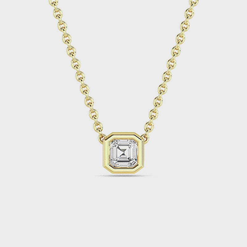 Petite Bezel Lab Grown Diamond Solitaire Pendant — LGPBZ0022-1.mp4