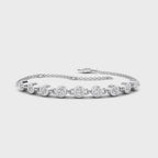 MET-WB-0007 | 14K White Gold | LGBT0105 | White Gold Bubble Bezel Bracelet (1ctw) | LGBT0105-1.mp4