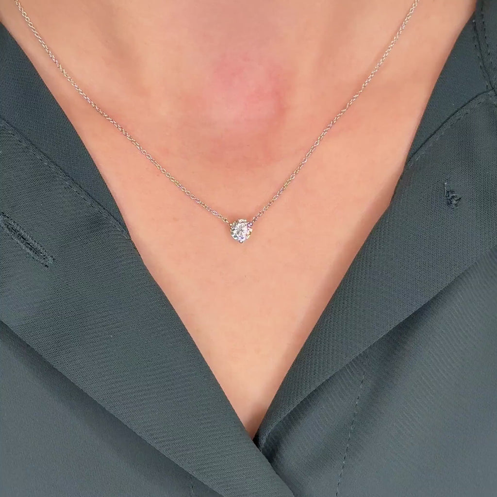 Three Prong Lab Grown Diamond Solitaire Pendant — LGP500109-vid.mp4