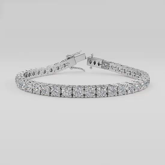 MET-WB-0030 | 14K White Gold | LGBO90026 | White Gold 18ctw Lab Grown Diamond Tennis Bracelet | LGBO90026-1.mp4