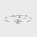 MET-WB-0009 | 14K White Gold | LGBT0064 | White Gold Round Halo Adjustable Lab Grown Diamond Bracelet (9/10ctw) | LGBT0064-1.mp4