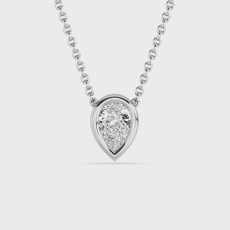 Petite Bezel Lab Grown Diamond Solitaire Pendant — LGPBZ0040-1.mp4