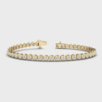 MET-WB-0014 | 14K Yellow Gold | LGBT0127 | Yellow Gold Round Bezel Bracelet (3-1/5ctw) | LGBT0127-1.mp4