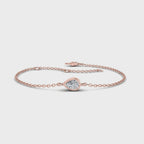 MET-WB-0021 | 14K Rose Gold | LGBT0113 | Rose Gold Pear Bezel Bracelet (1/2ct) | LGBT0113-1.mp4