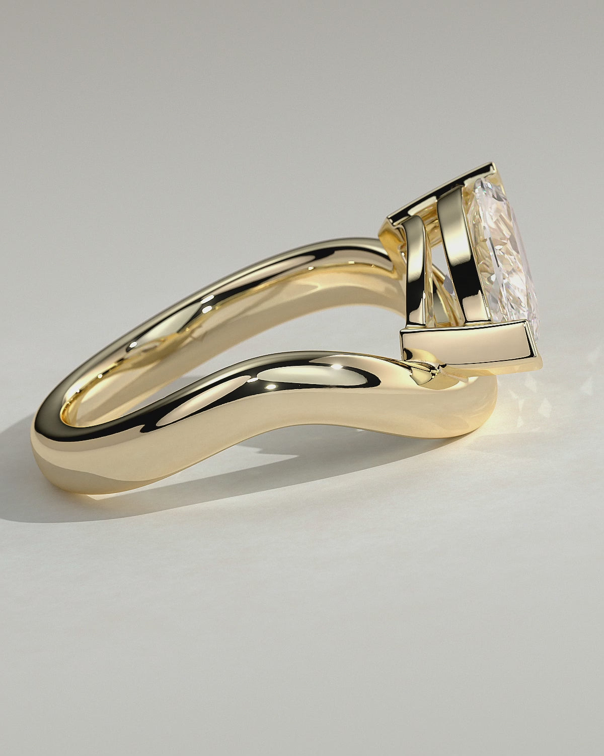 MET 0044 Marquise Solitaire Engagement Ring