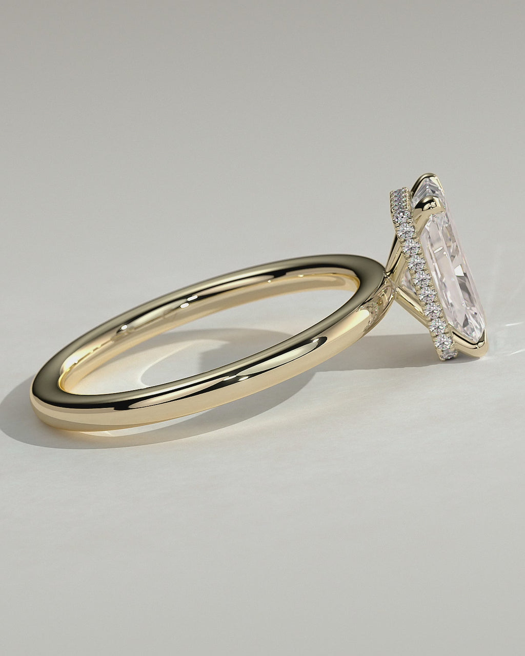 MET 0026 Radiant Solitaire Engagement Ring